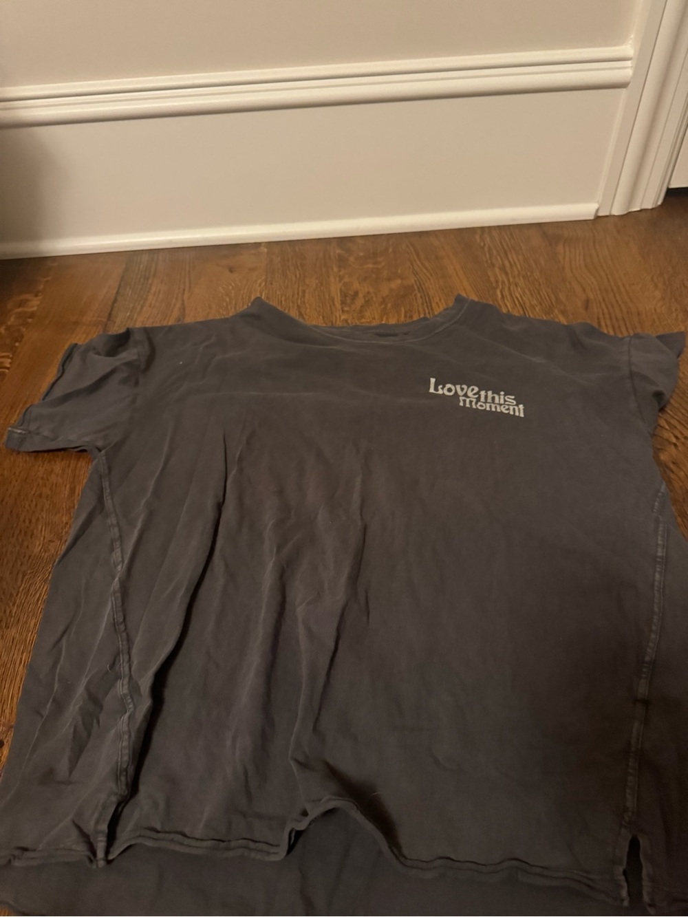 aerie Gray 'Love This Moment' Graphic Short Sleeve Tee